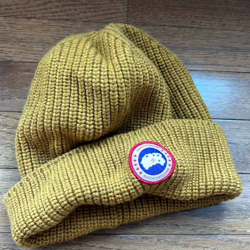 Canada Goose Mustard Knit Beanie